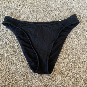 Shade & Shore Black Bikini Bottoms Size Medium Mesh Sides